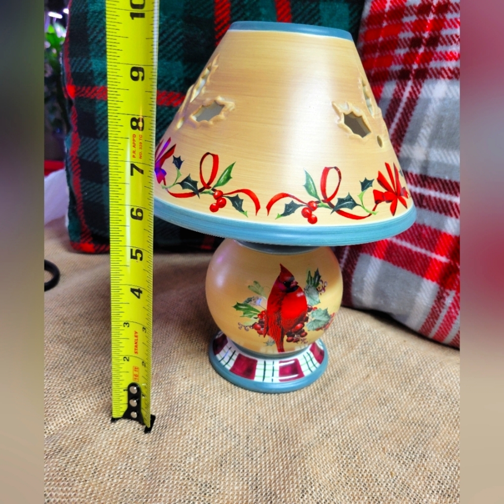 Lenox for the Holidays winter candle lamp -multi color